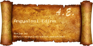 Angyalosi Edina névjegykártya